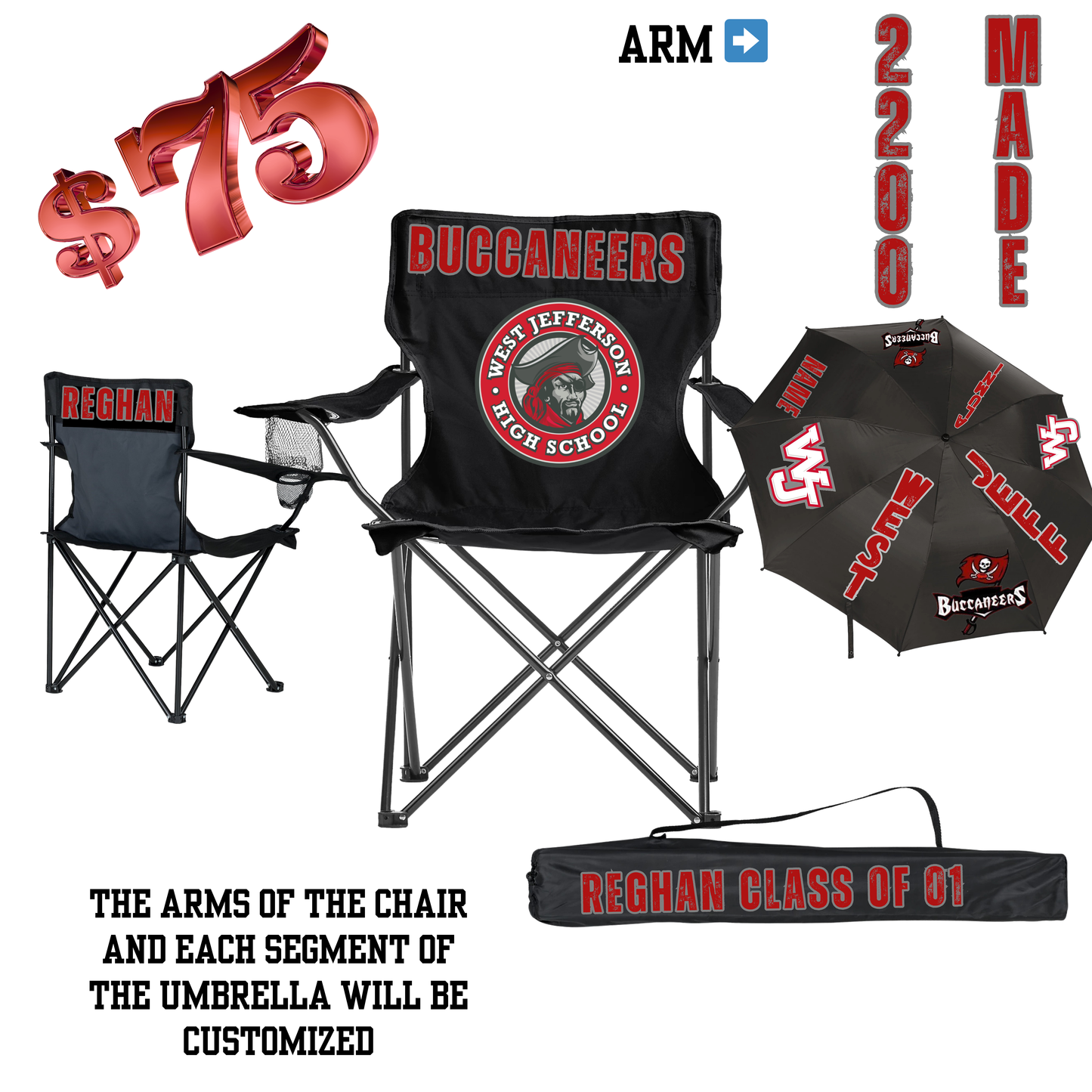 West Jeff Buccaneers Chair