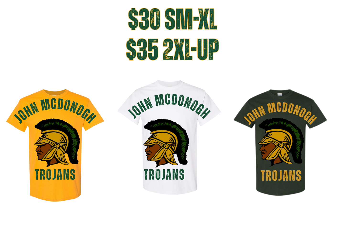 John McDonogh Trojan Short Sleeve Shirts