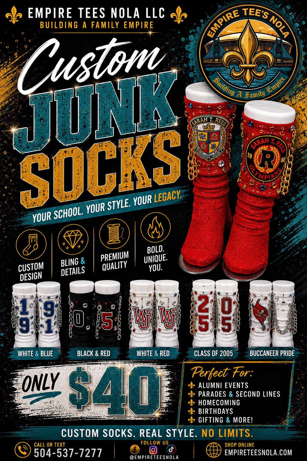 High School Junk Socks
