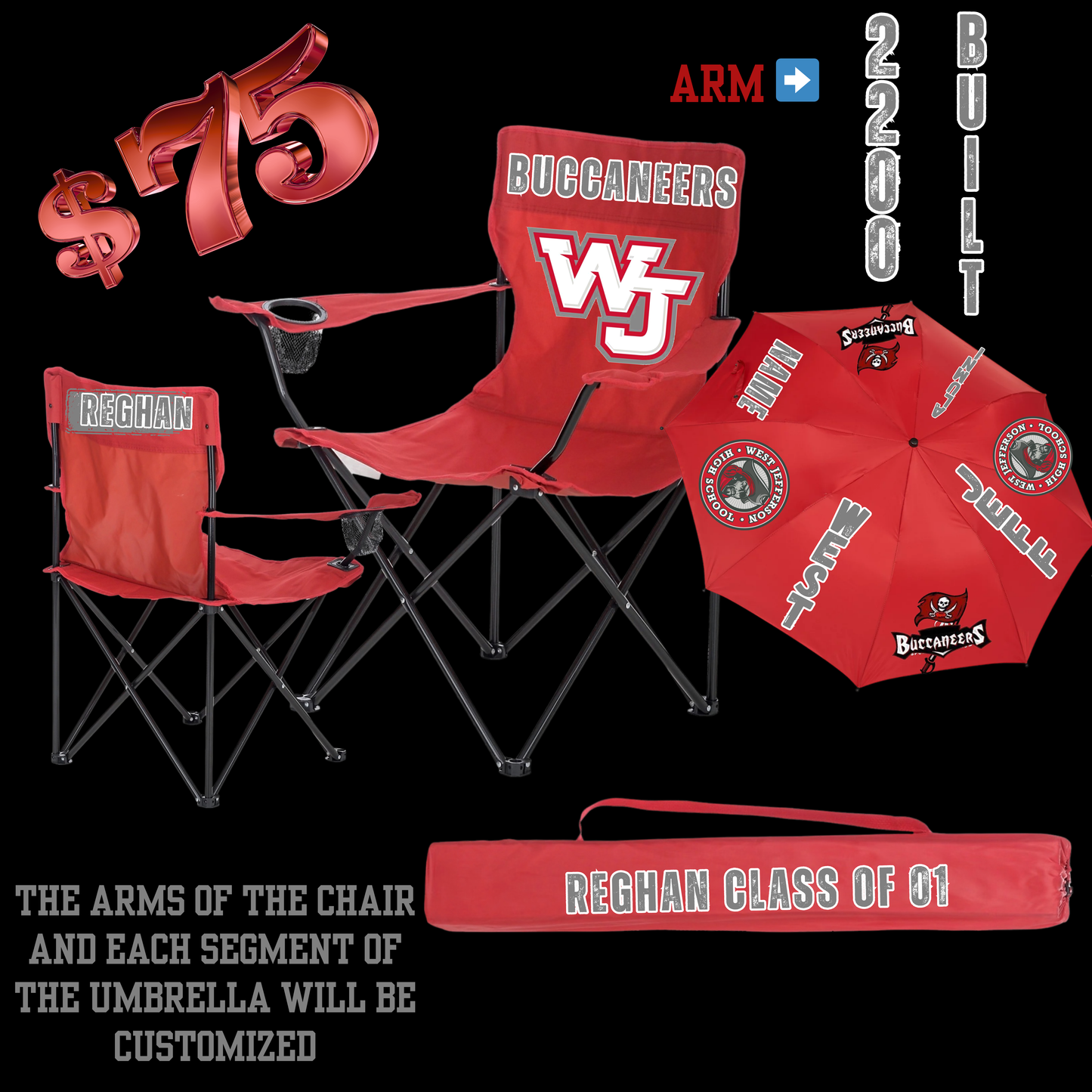 West Jeff Buccaneers Chair