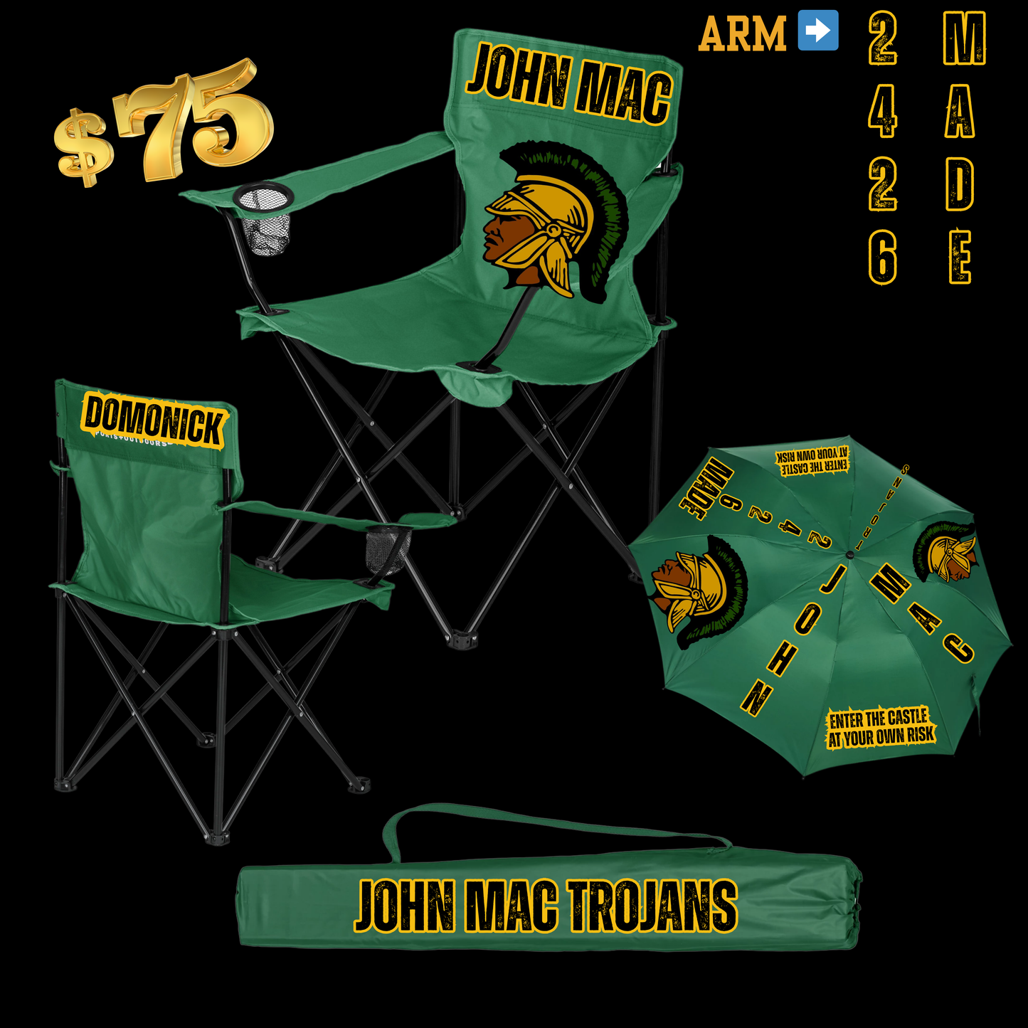 John McDonogh Trojans Chair